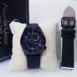 Alexandre Christie AC 3041 Black Blue MALIPBU Automatic Special Edition Free Strap